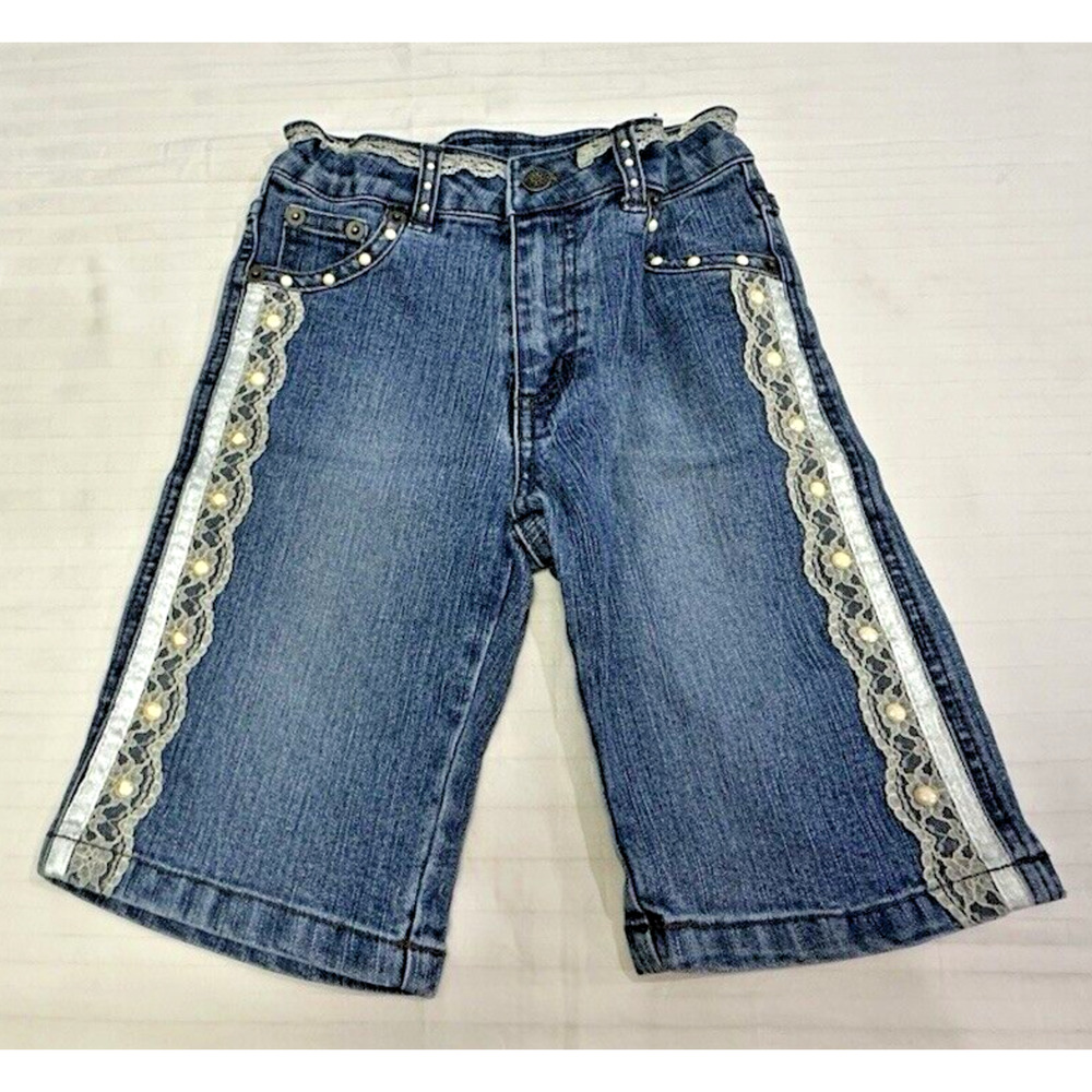 🍏🍏🍏  MARY KATE ASHLEY GIRLS JEANS DENIM SHORTS SIZE 6X 🍏🍏🍏